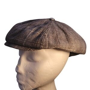 Brixton Large 7 1/2 60CM Newsboy Cap Plaid Cabbie Baker Boy Hat